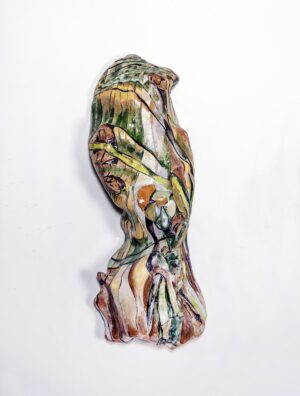The World Where Rivers Ran Orange: Belt II Handmade ceramic wall art